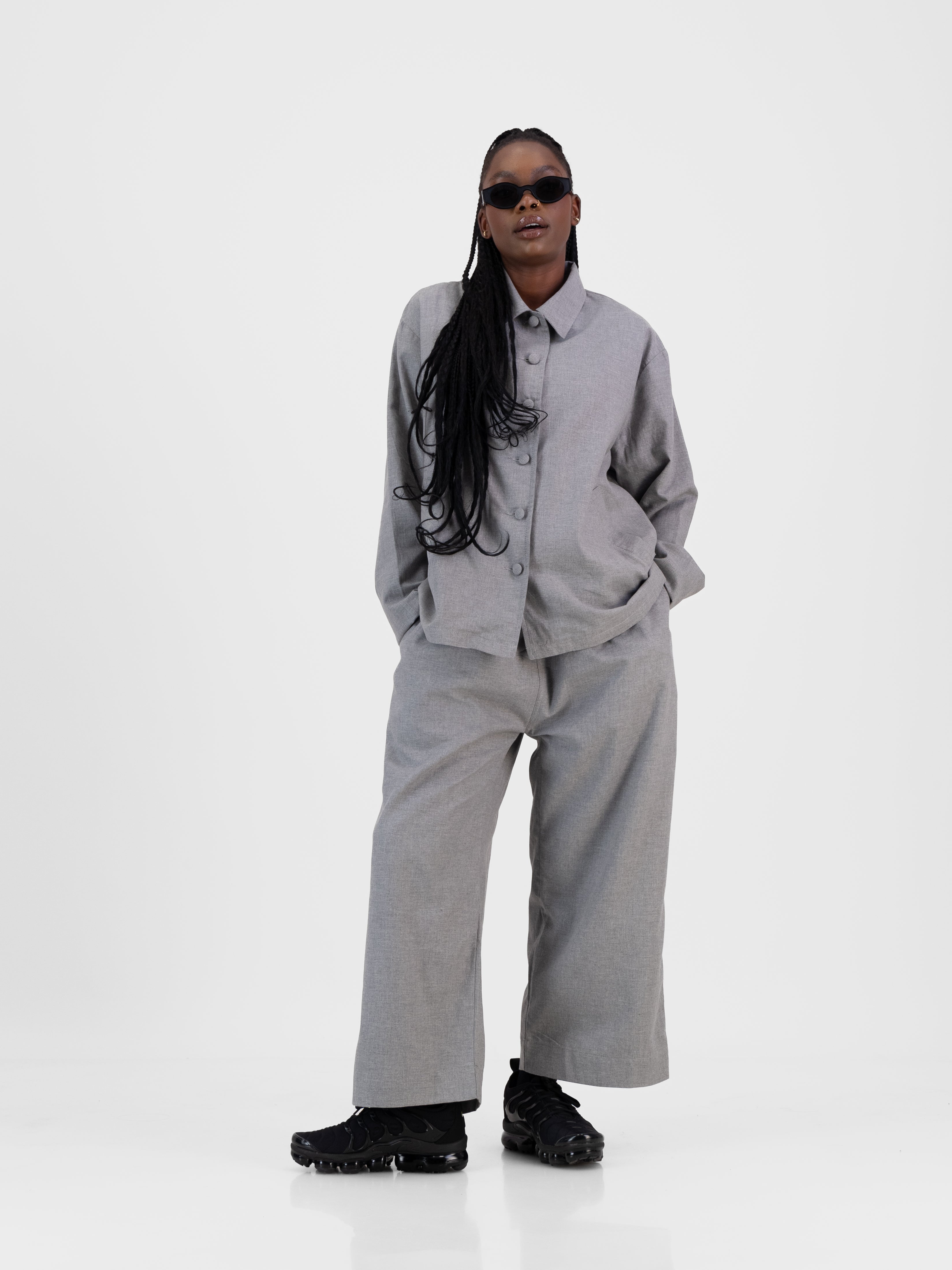Cocoon Suit Trouser - Grey