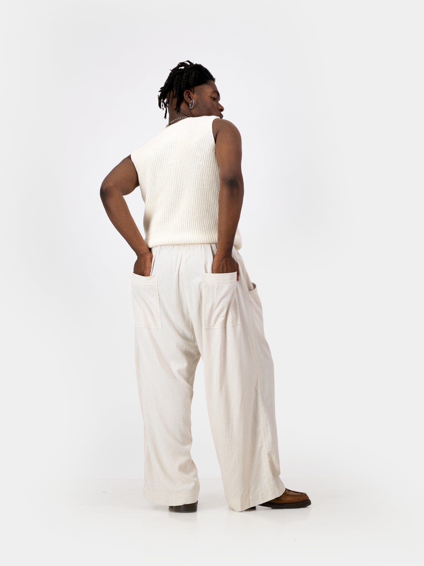 Knitwear Vest - Ecru/Linen