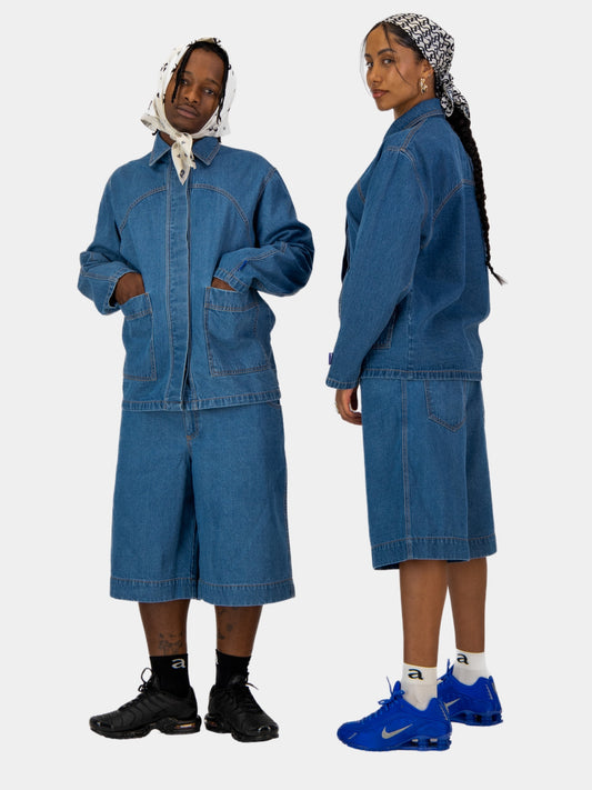 Washed Unisex Denim Jorts