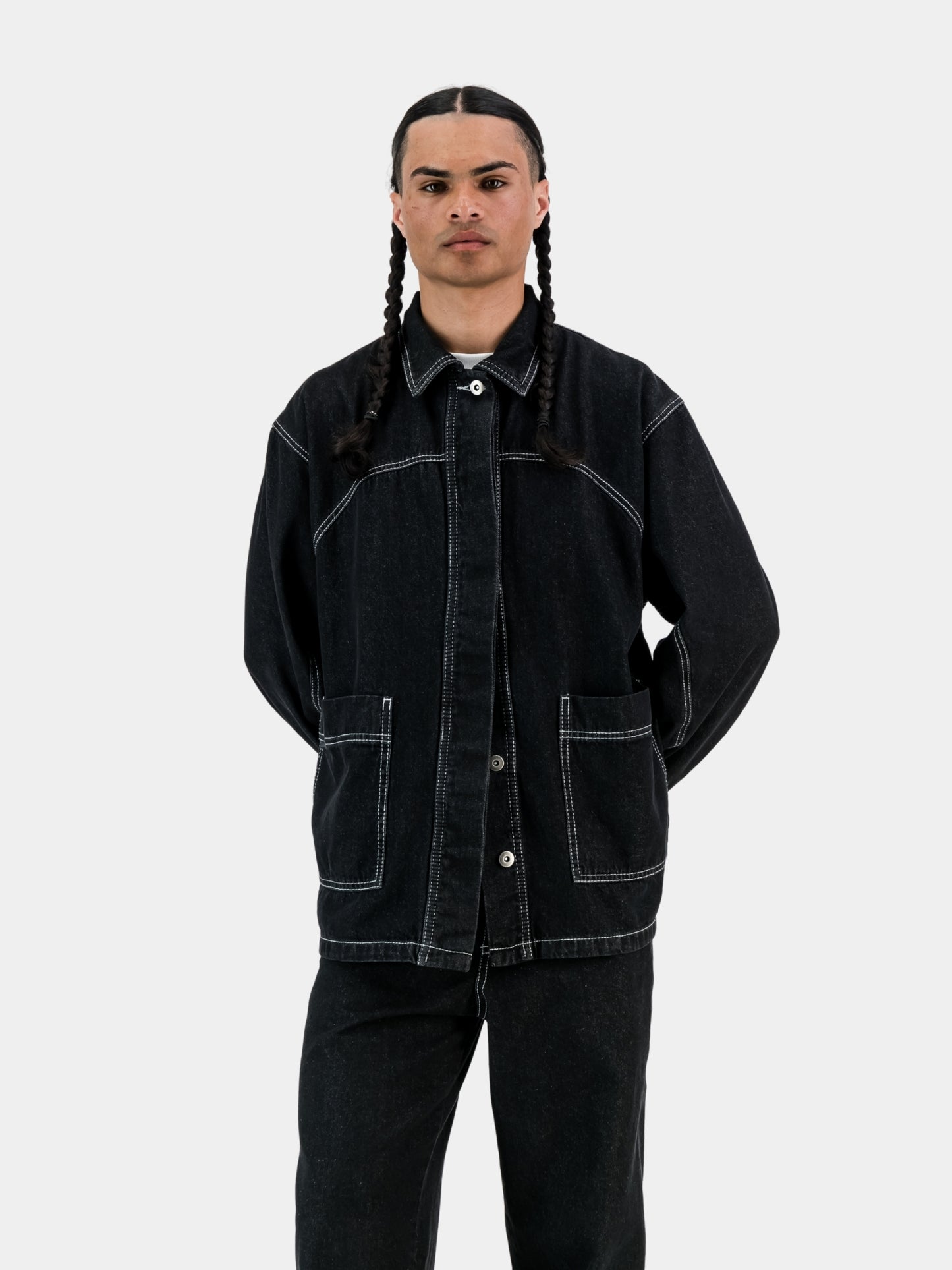 Engineered Denim Jacket - Black