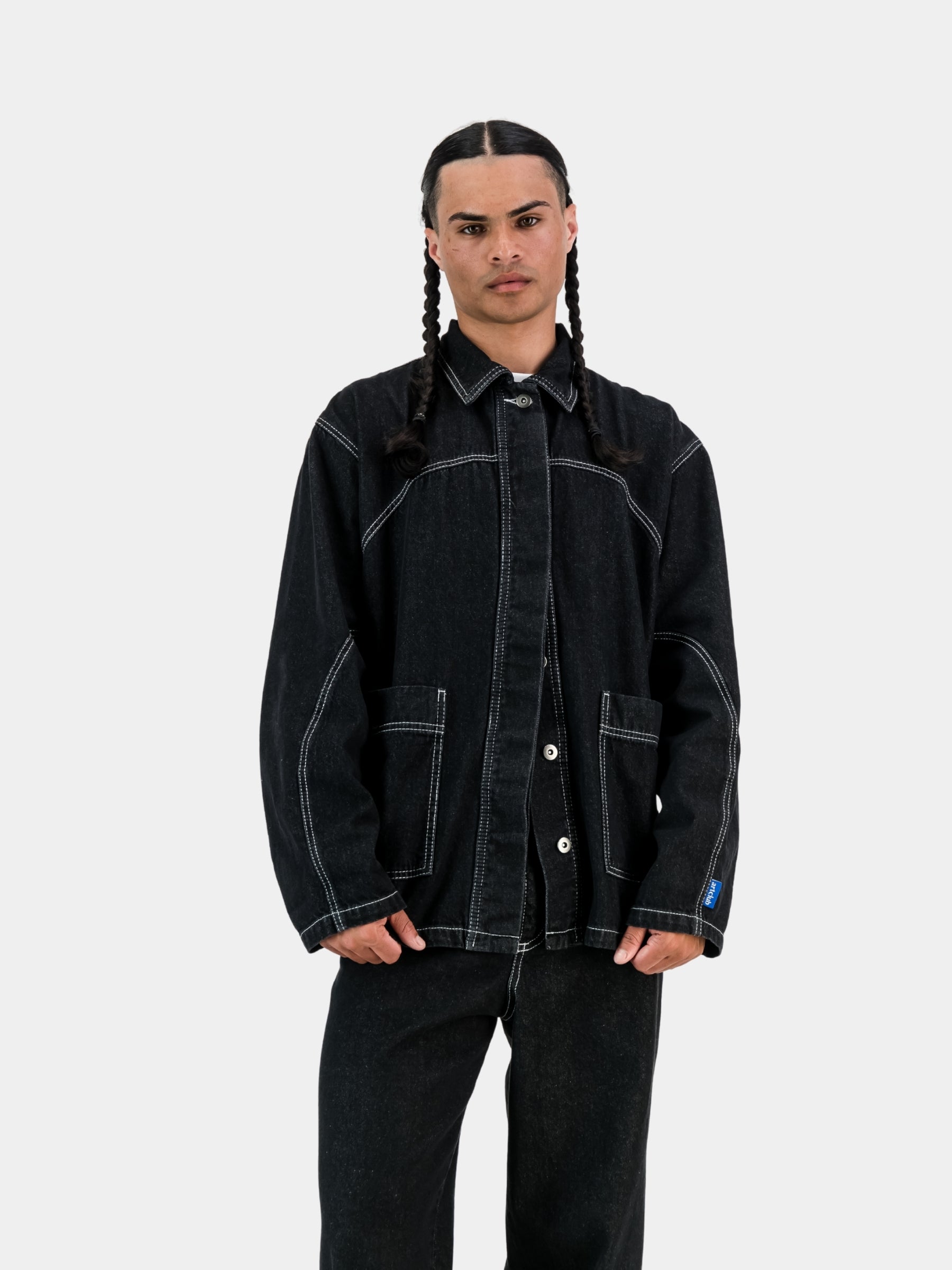 Engineered Denim Jacket - Black