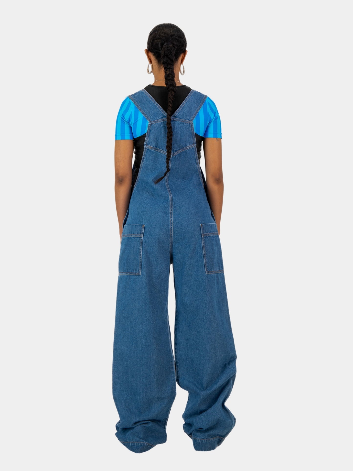 Utility Dungaree - Washed Denim