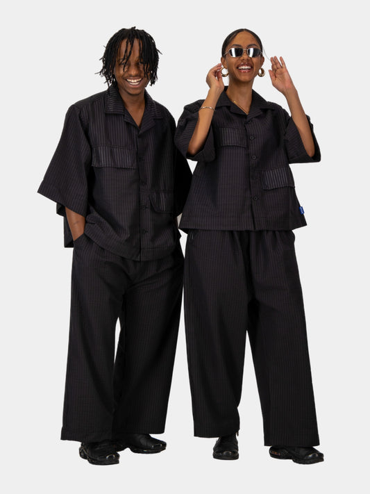Cropped Seersucker Pants