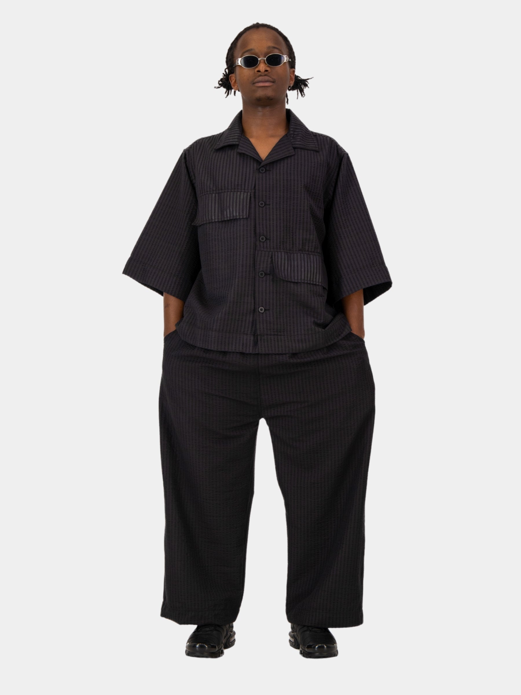 Pocketed Seersucker Bowler