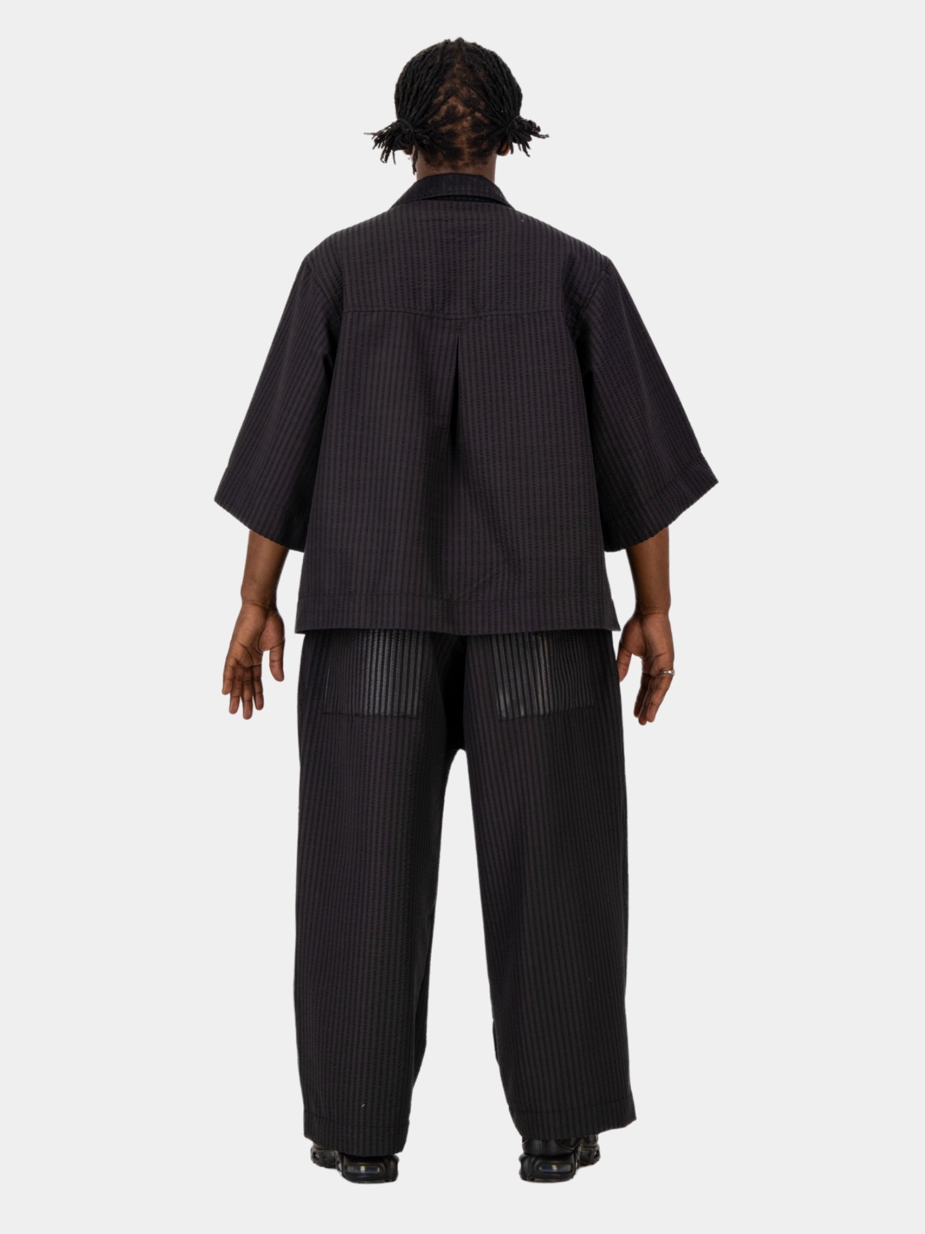 Cropped Seersucker Pants