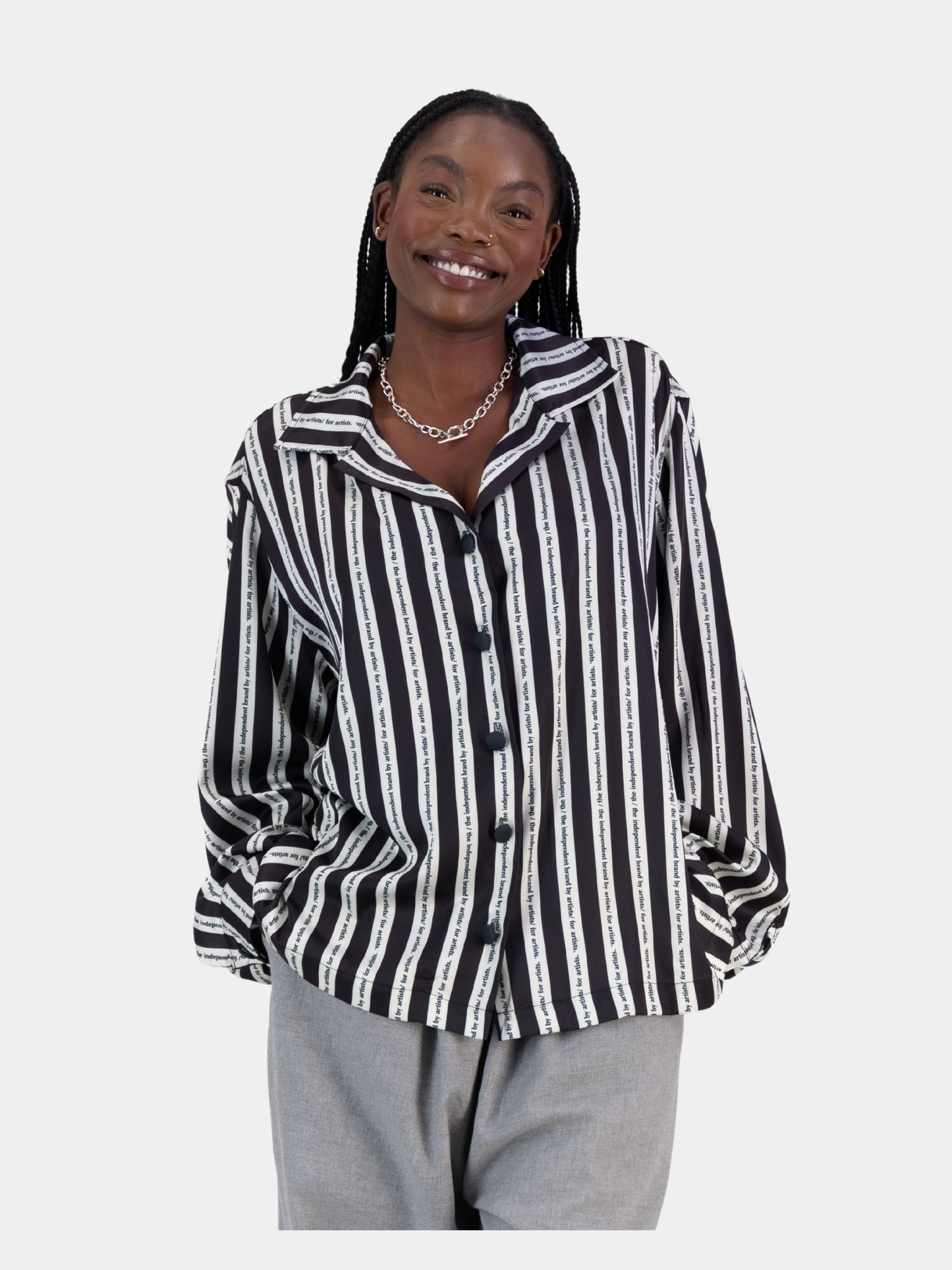 Satin Cocoon Bowler - Stripe