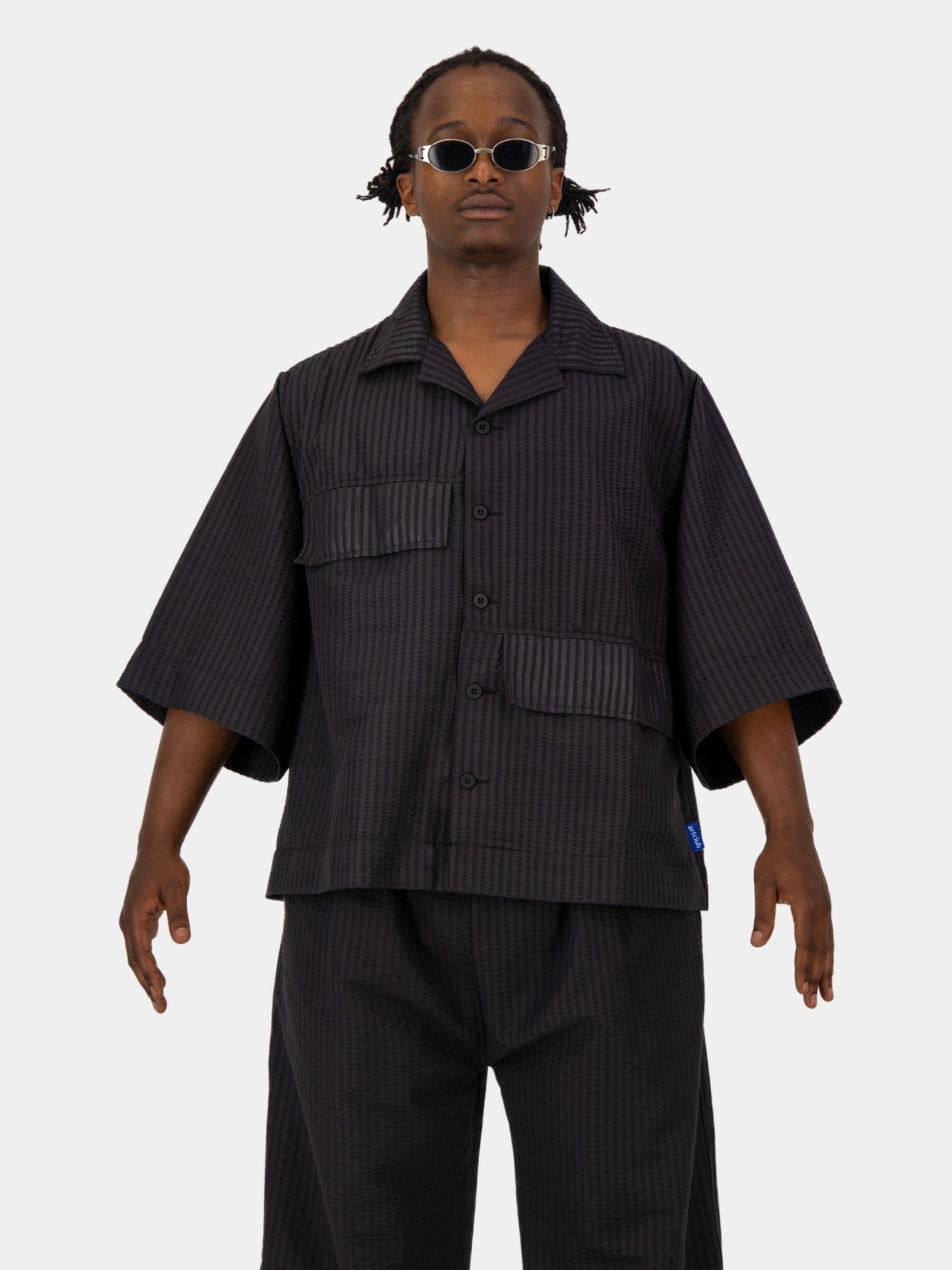 Pocketed Seersucker Bowler