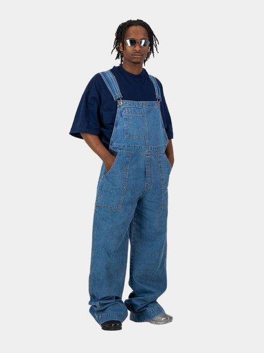 Utility Dungaree - Washed Denim
