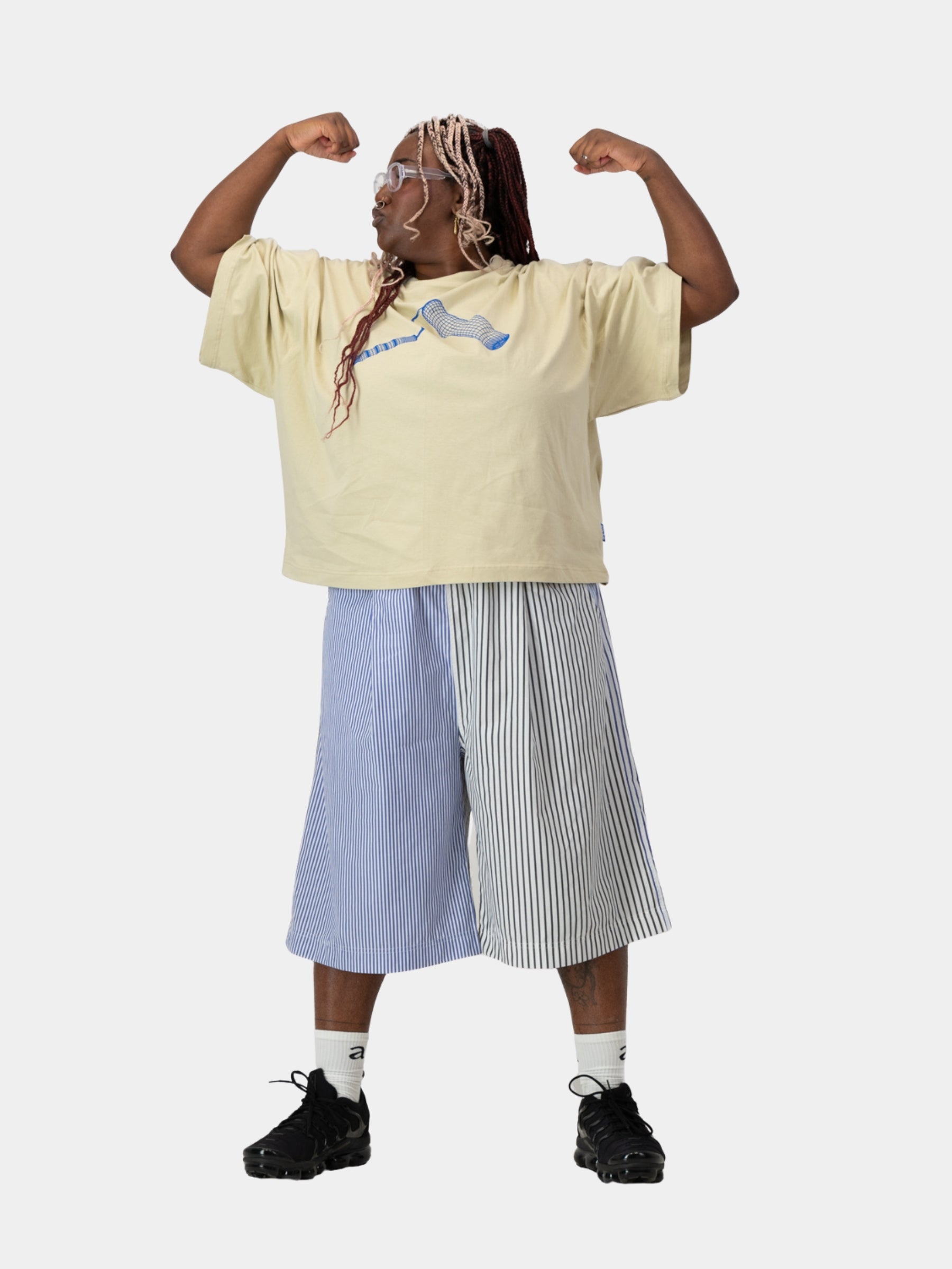 Multi-stripe Cocoon Shorts