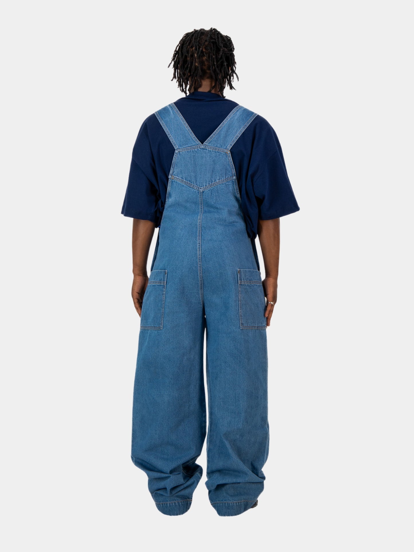 Utility Dungaree - Washed Denim