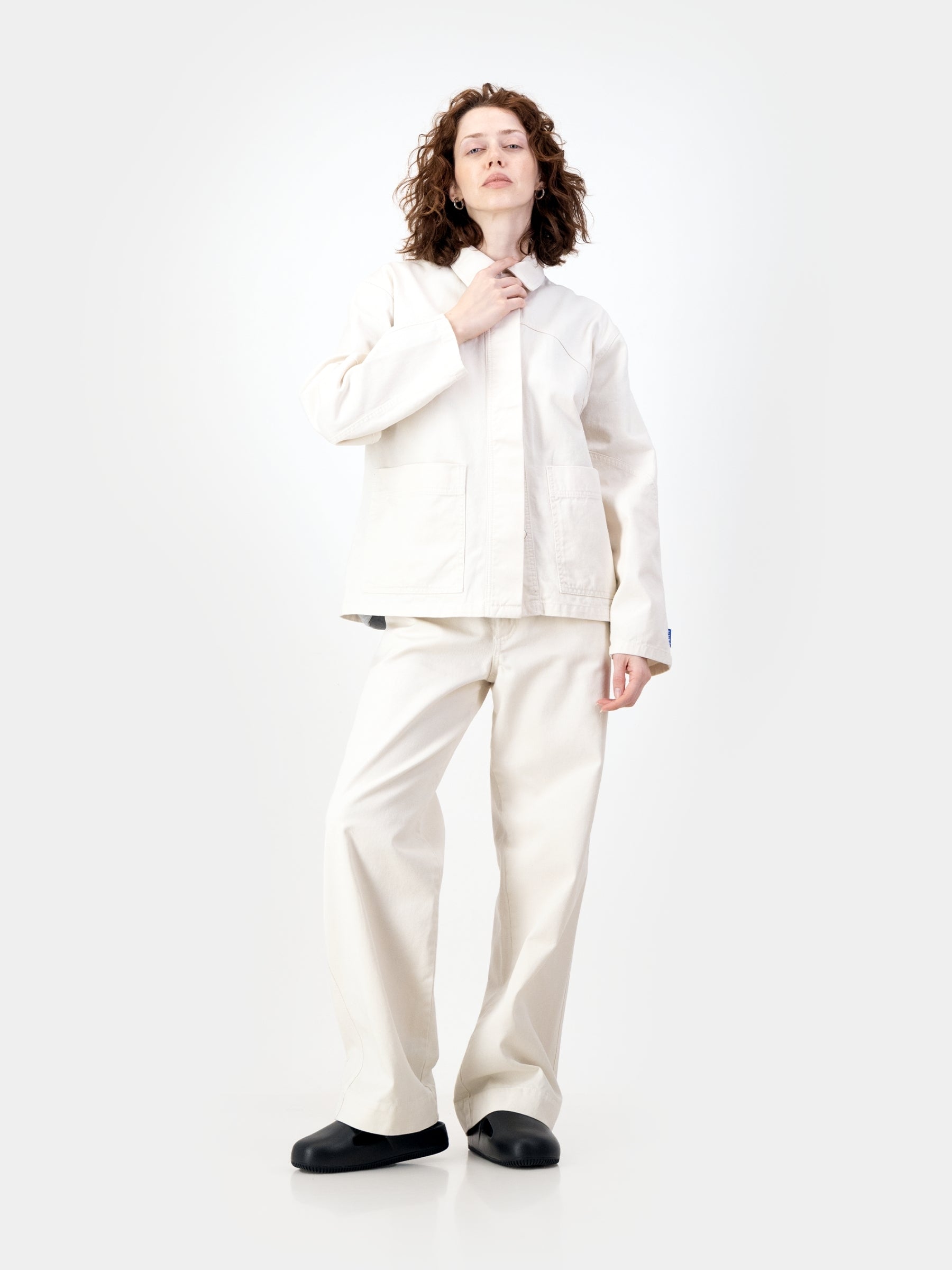Cropped Engineered Denim Jacket - Natural