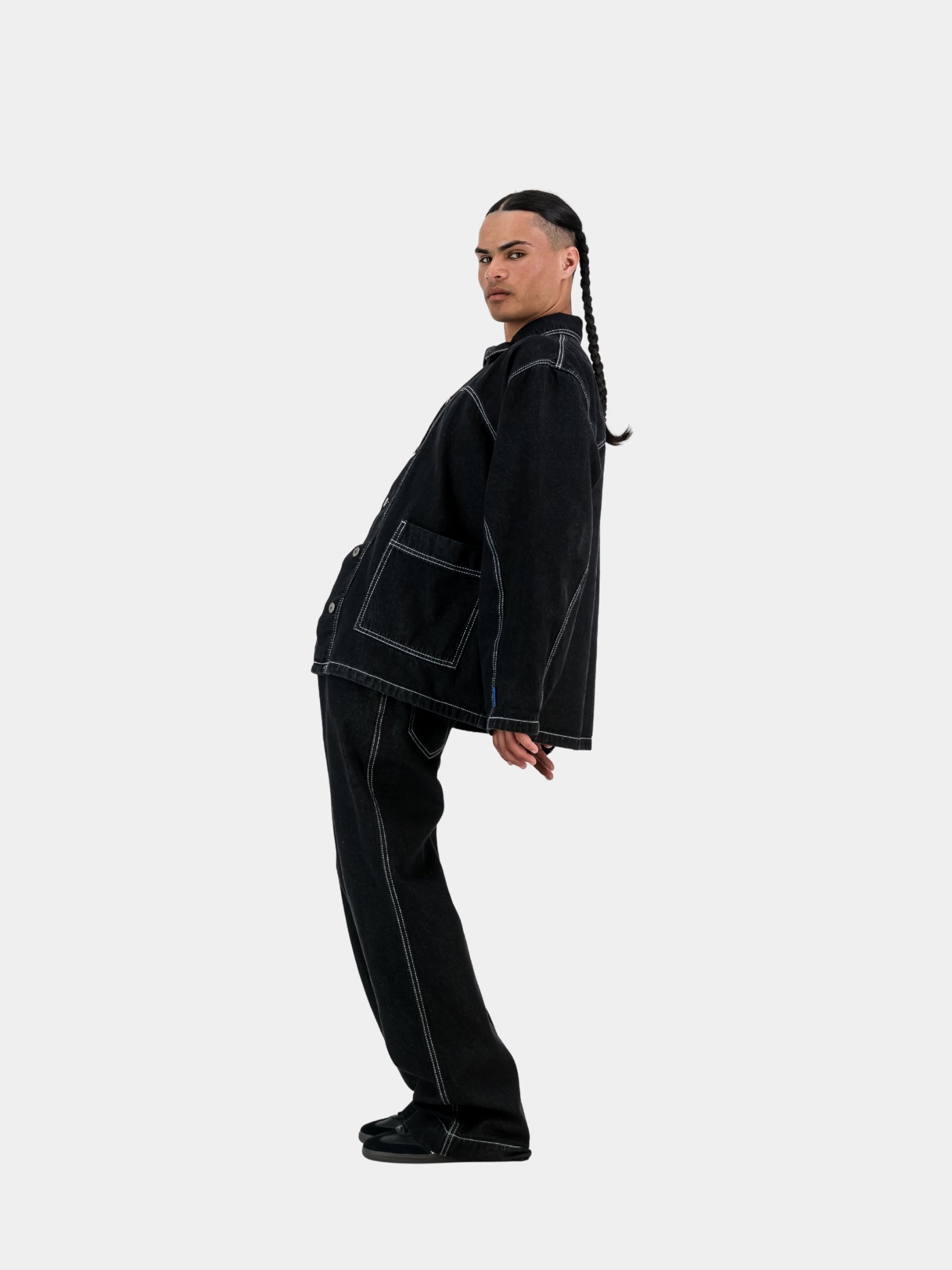 Engineered Denim Jacket - Black