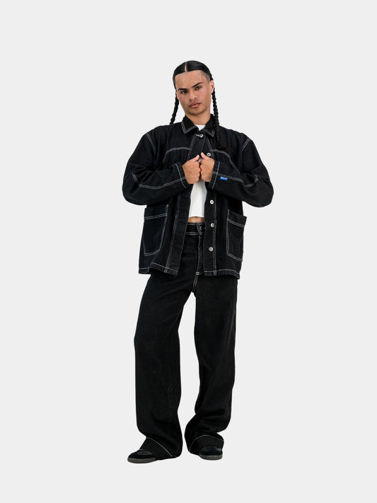 Engineered Denim Jacket - Black