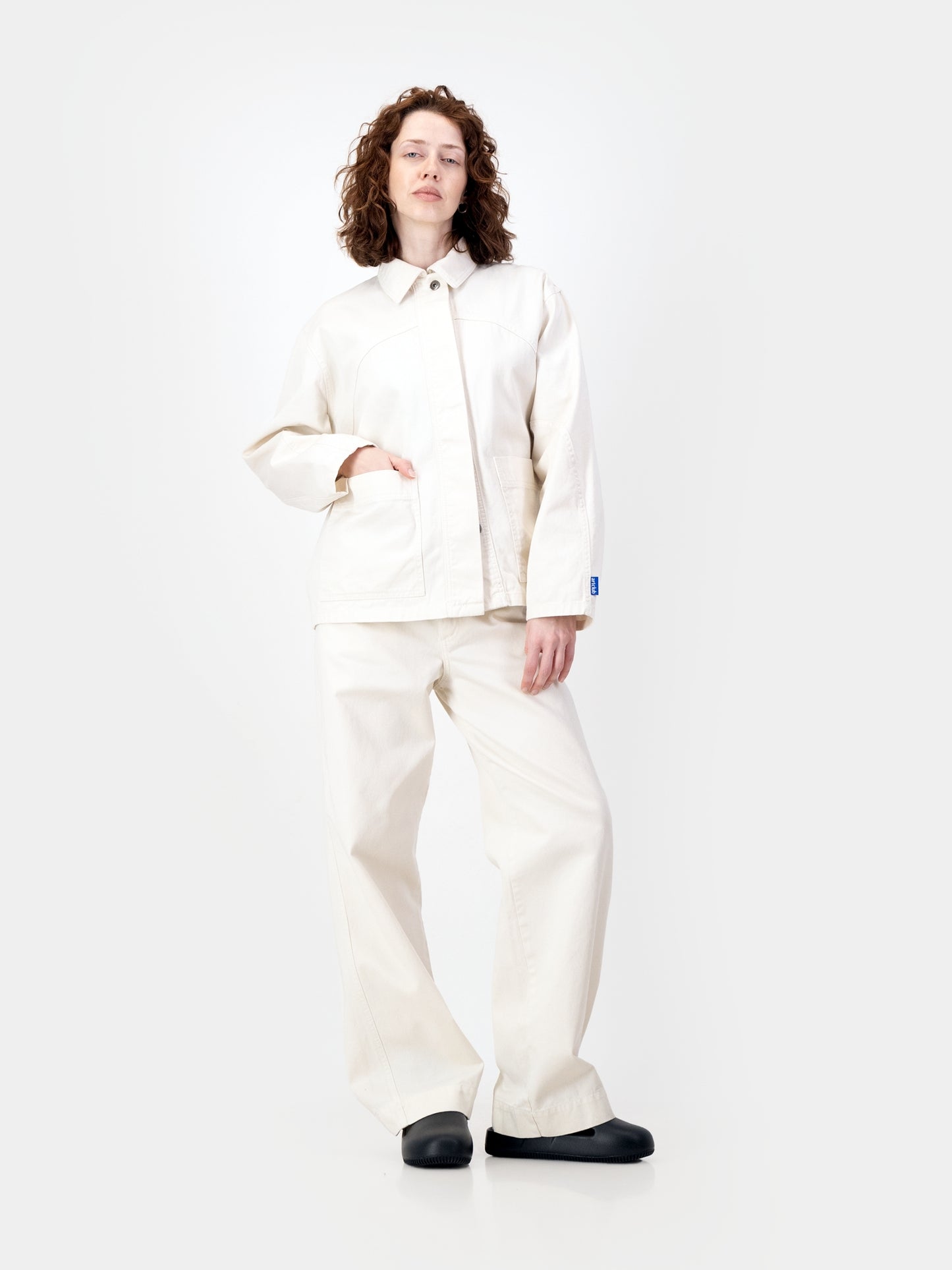 Cropped Engineered Denim Jacket - Natural