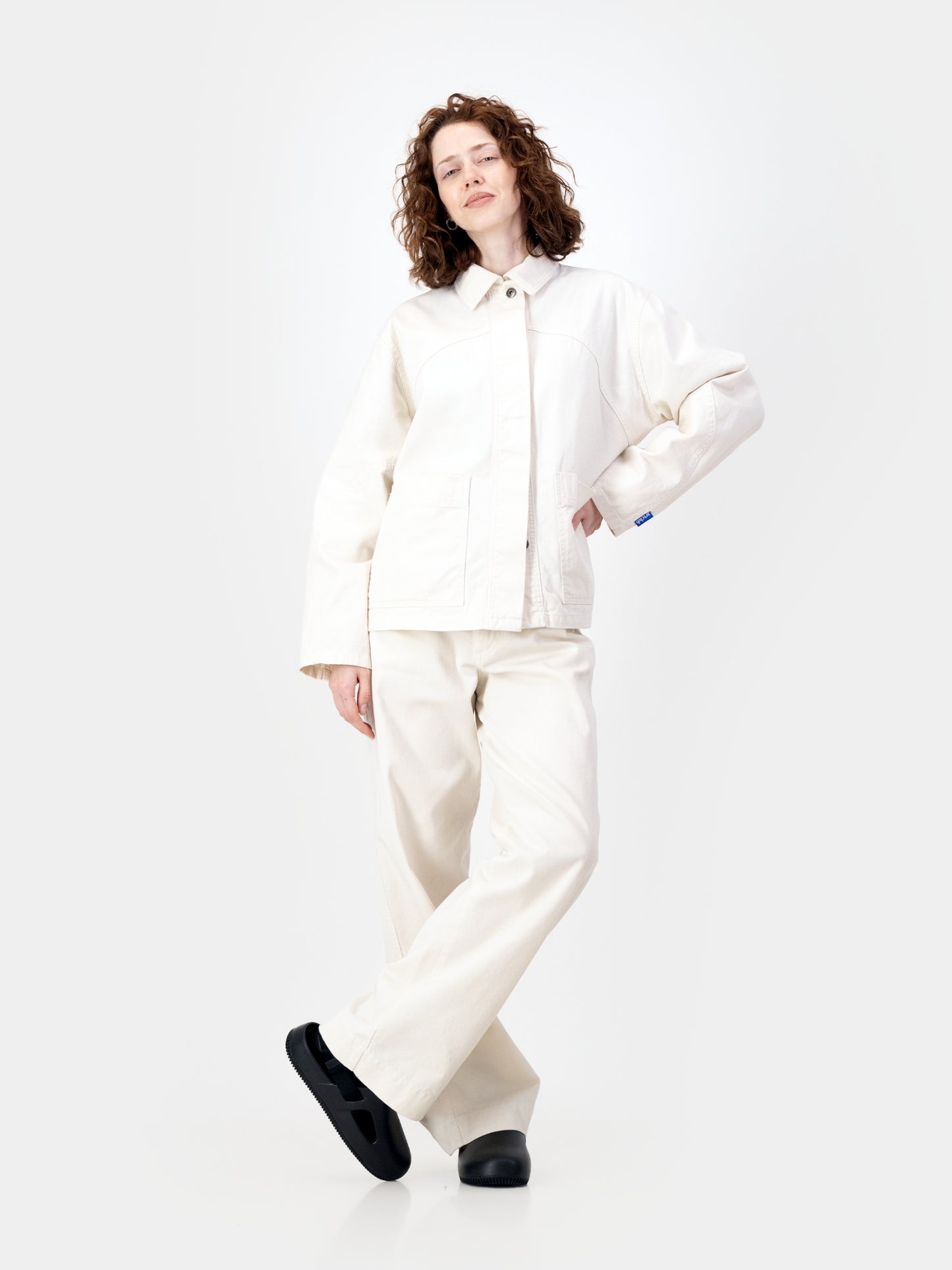 Cropped Engineered Denim Jacket - Natural