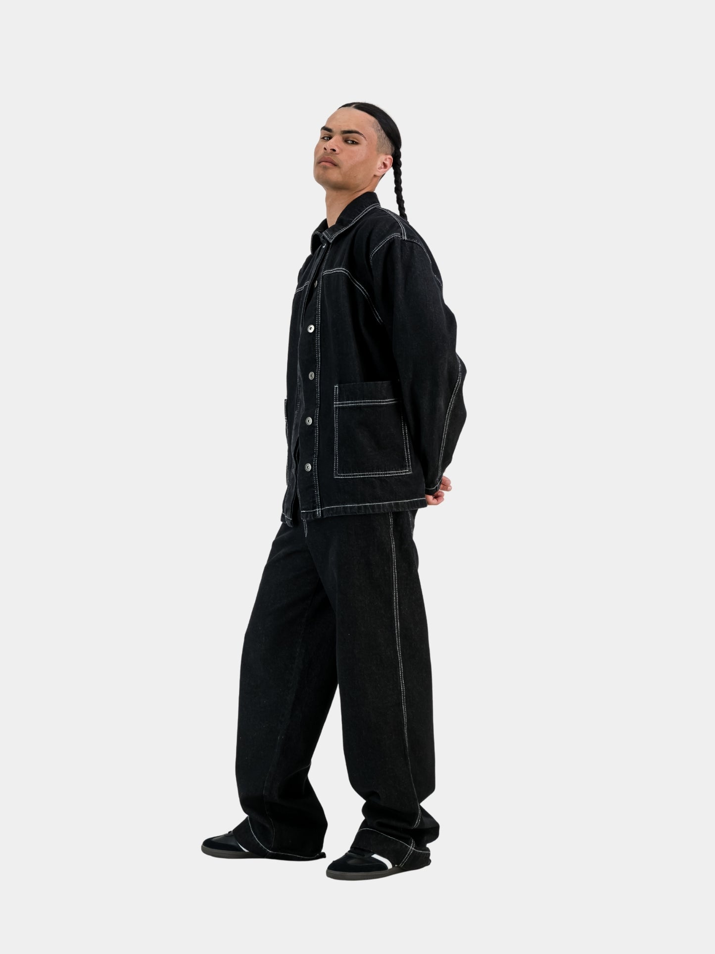 Engineered Denim Jacket - Black