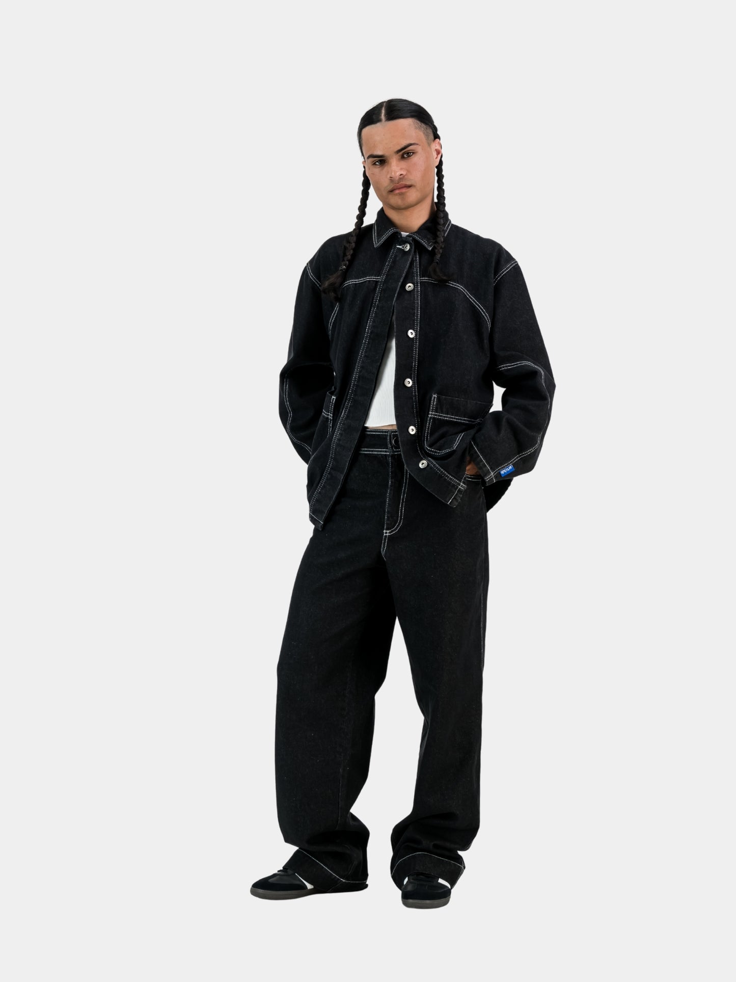 Engineered Denim Jacket - Black