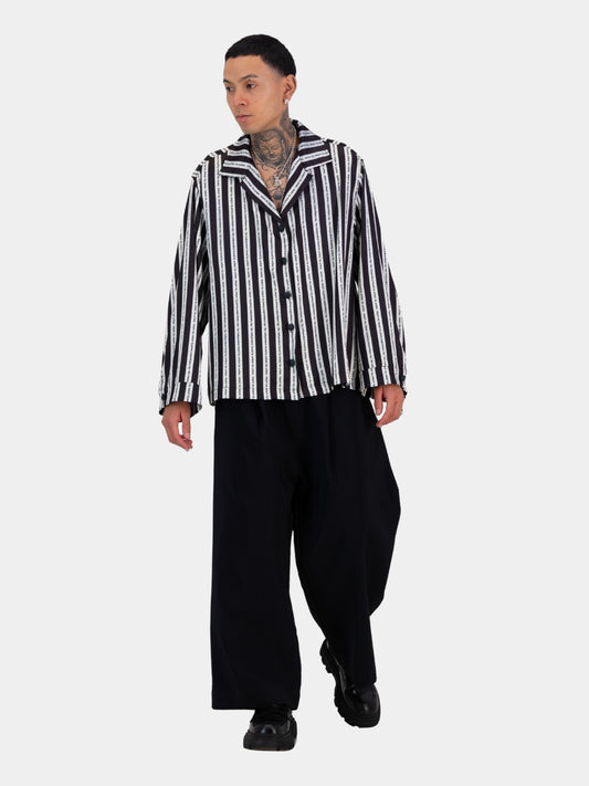 Satin Cocoon Bowler - Stripe