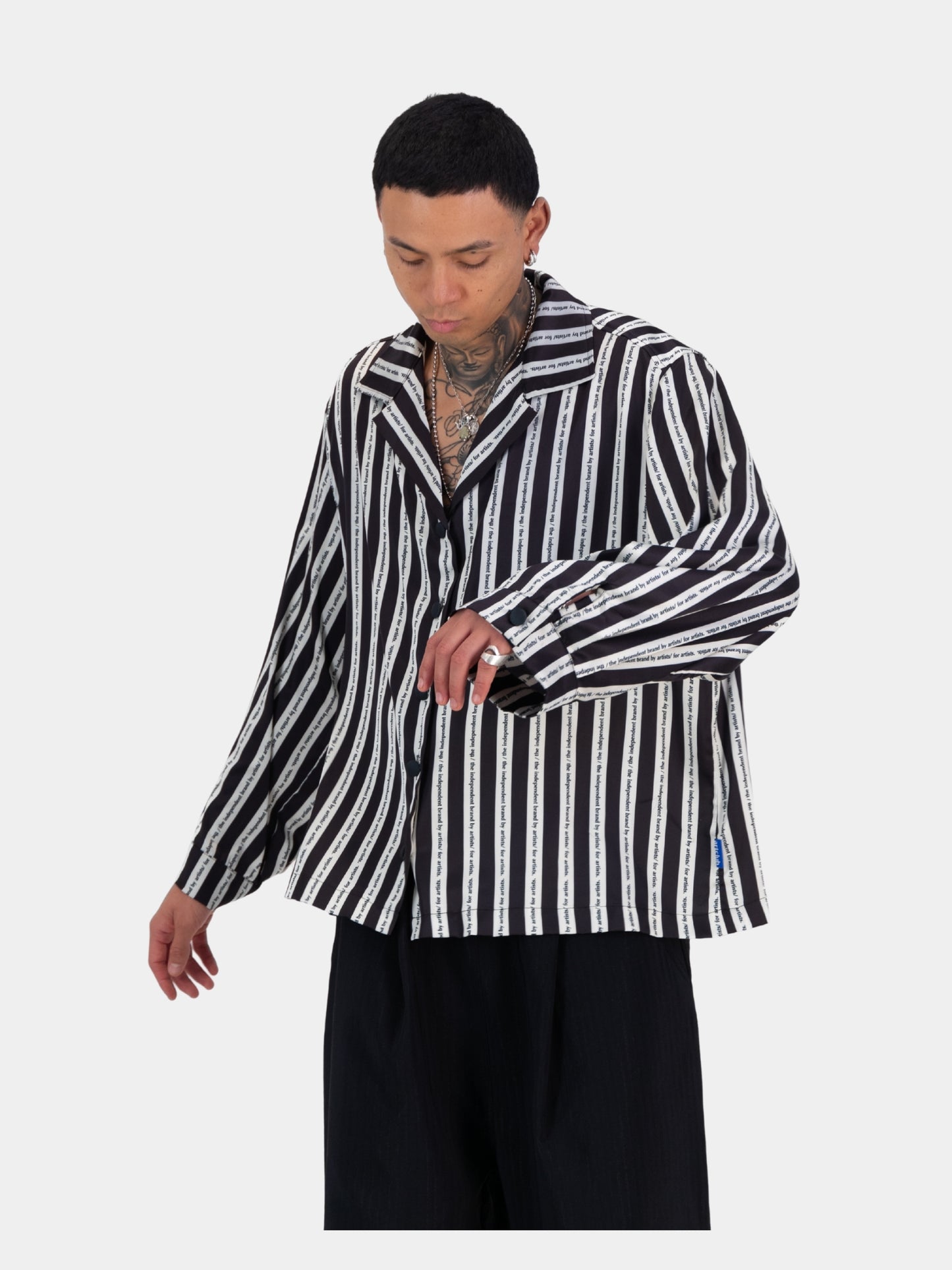 Satin Cocoon Bowler - Stripe