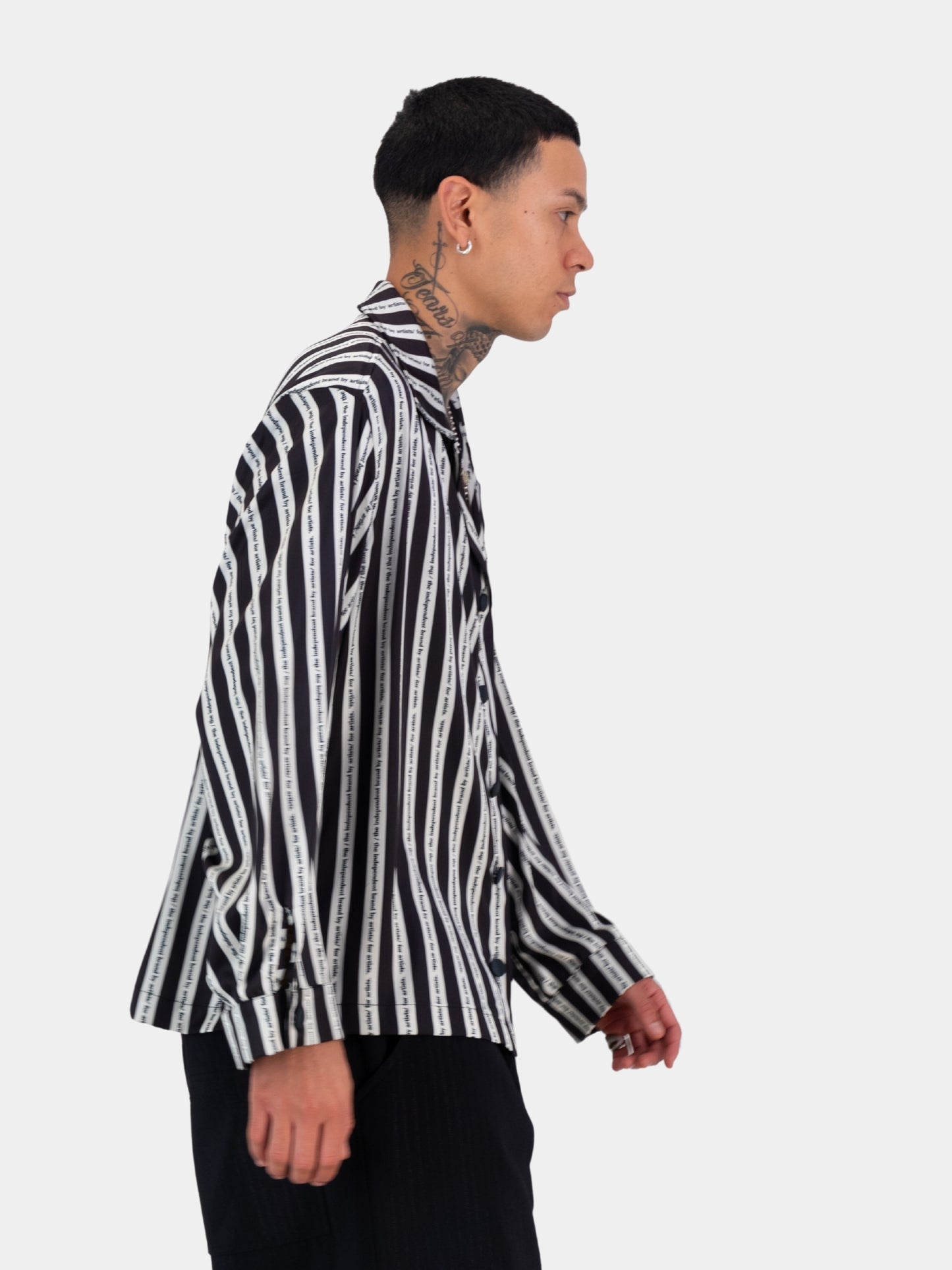 Satin Cocoon Bowler - Stripe