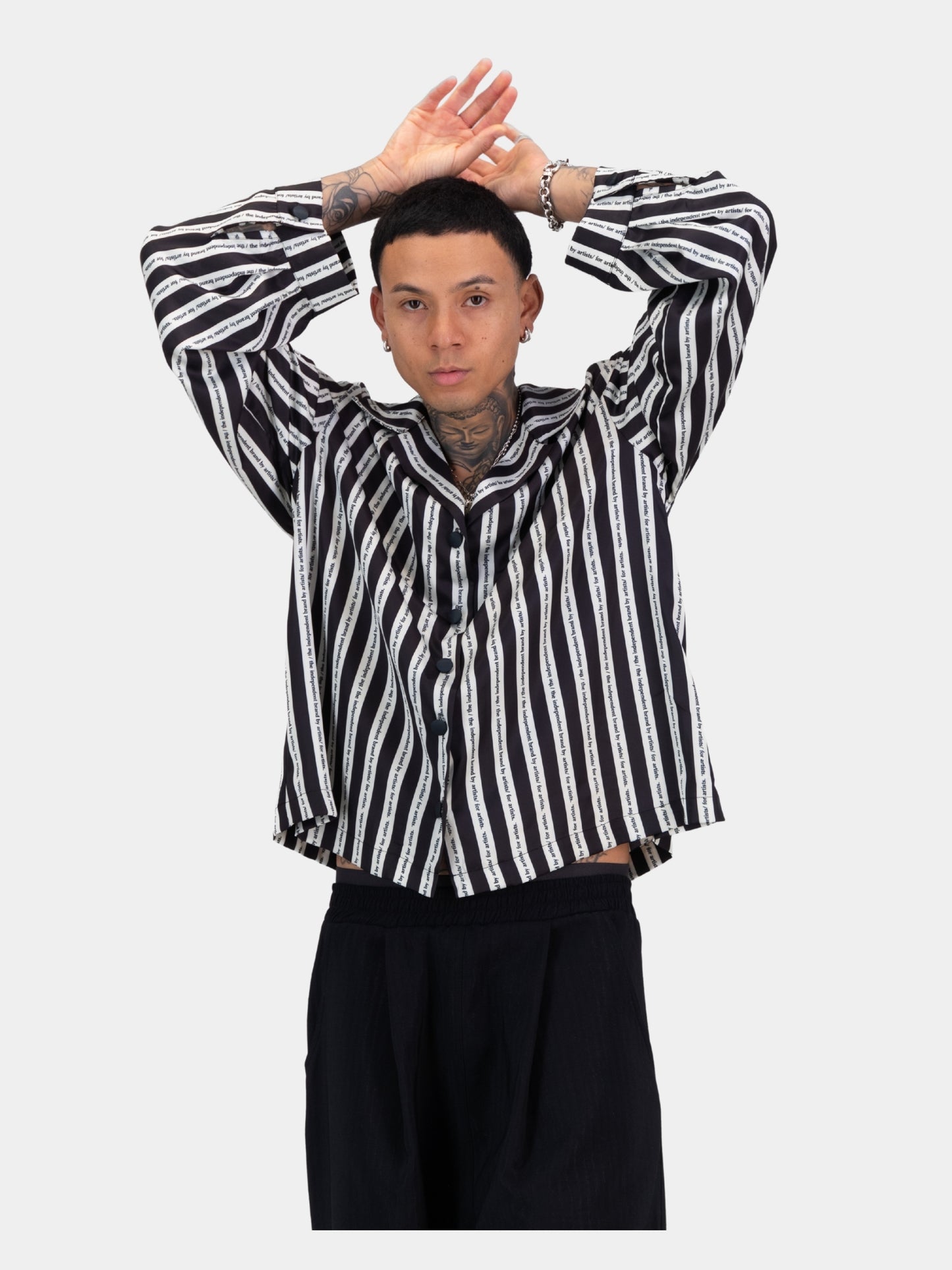 Satin Cocoon Bowler - Stripe