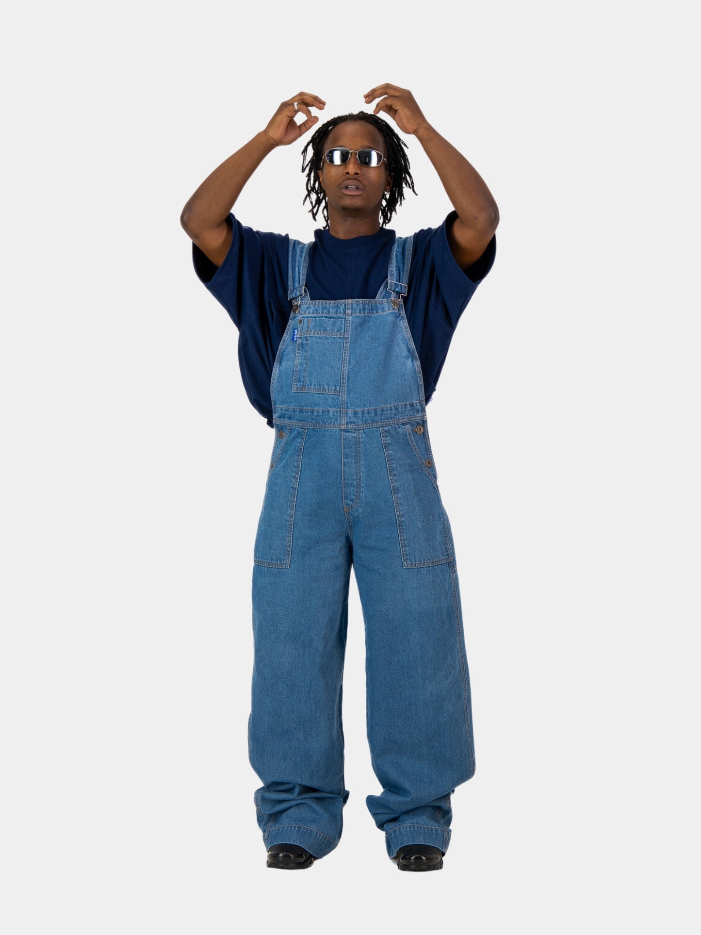 Utility Dungaree - Washed Denim