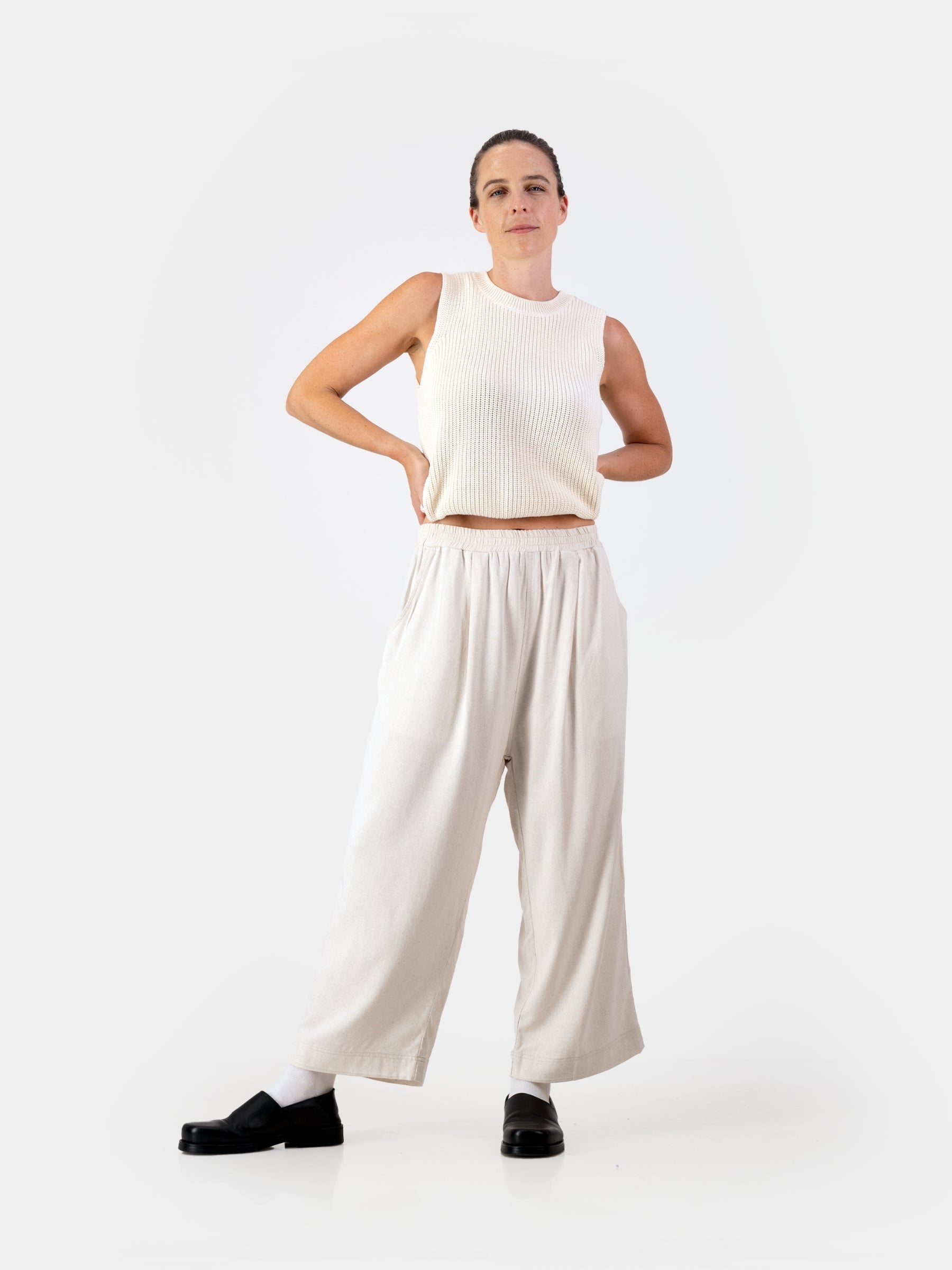 Knitwear Vest - Ecru/Linen