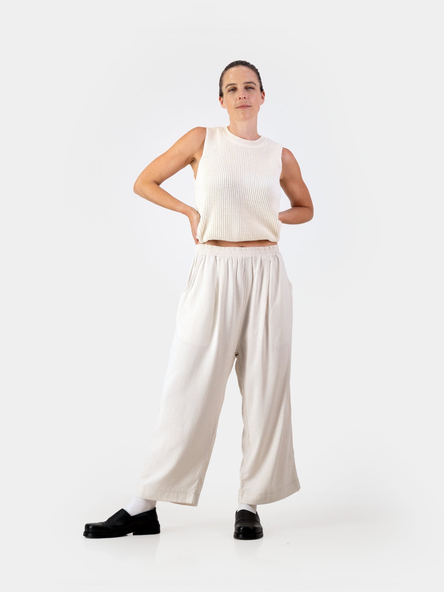 Knitwear Vest - Ecru/Linen