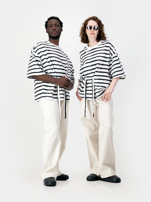 Stripe Tie Tee