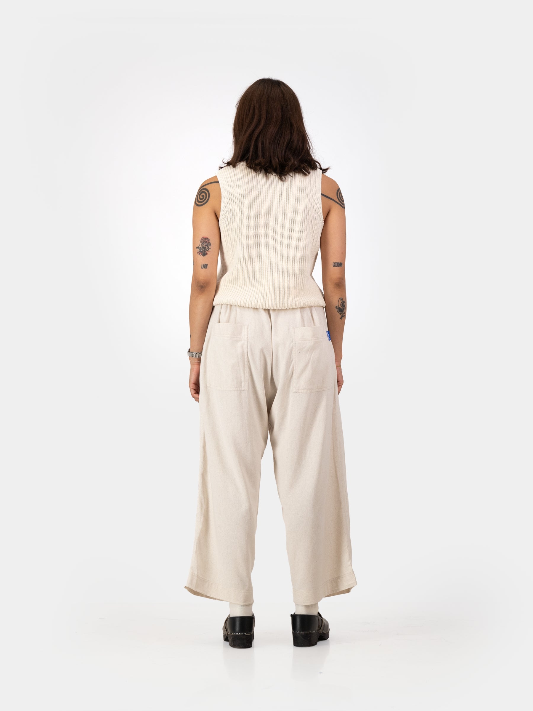 Cropped Cocoon Pants - Linen