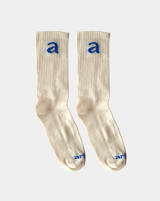 Cream Crew Socks - Royal