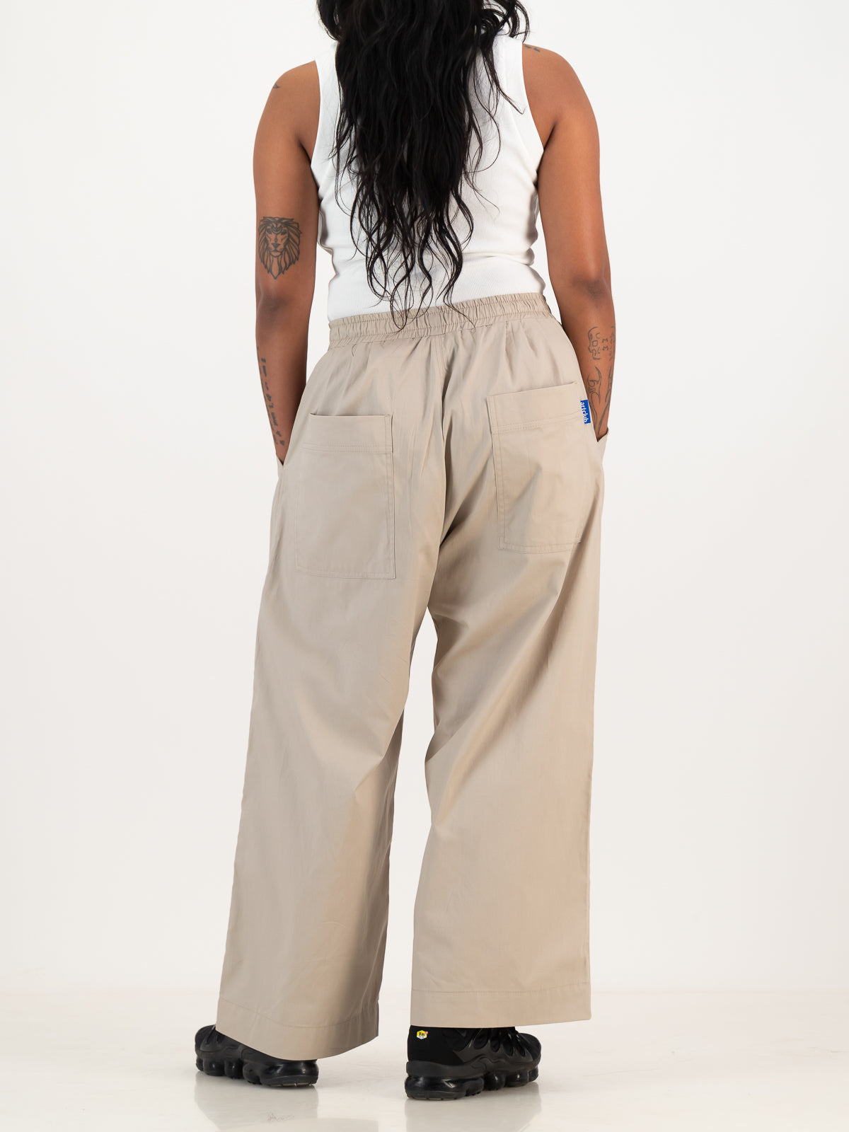 Cropped Cocoon Pants- Stone