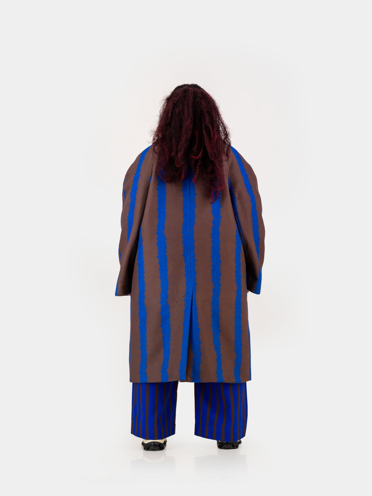 Stripe Melton Coat