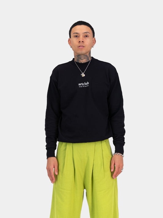 Embroidered Logo Sweater - Black