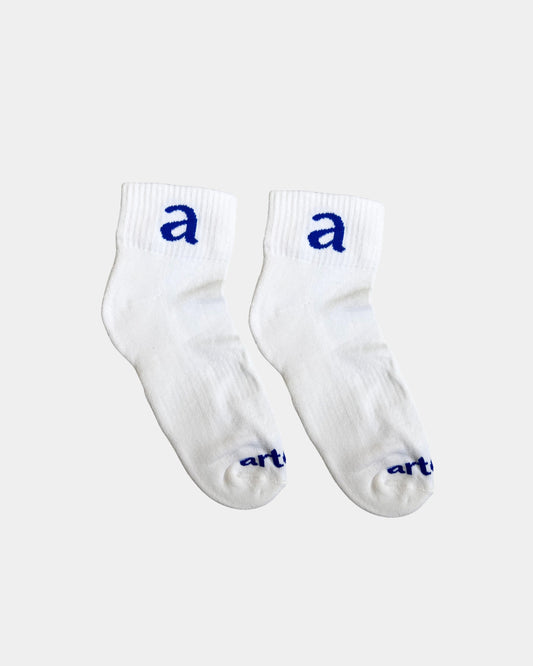 White Ankle Socks - Royal