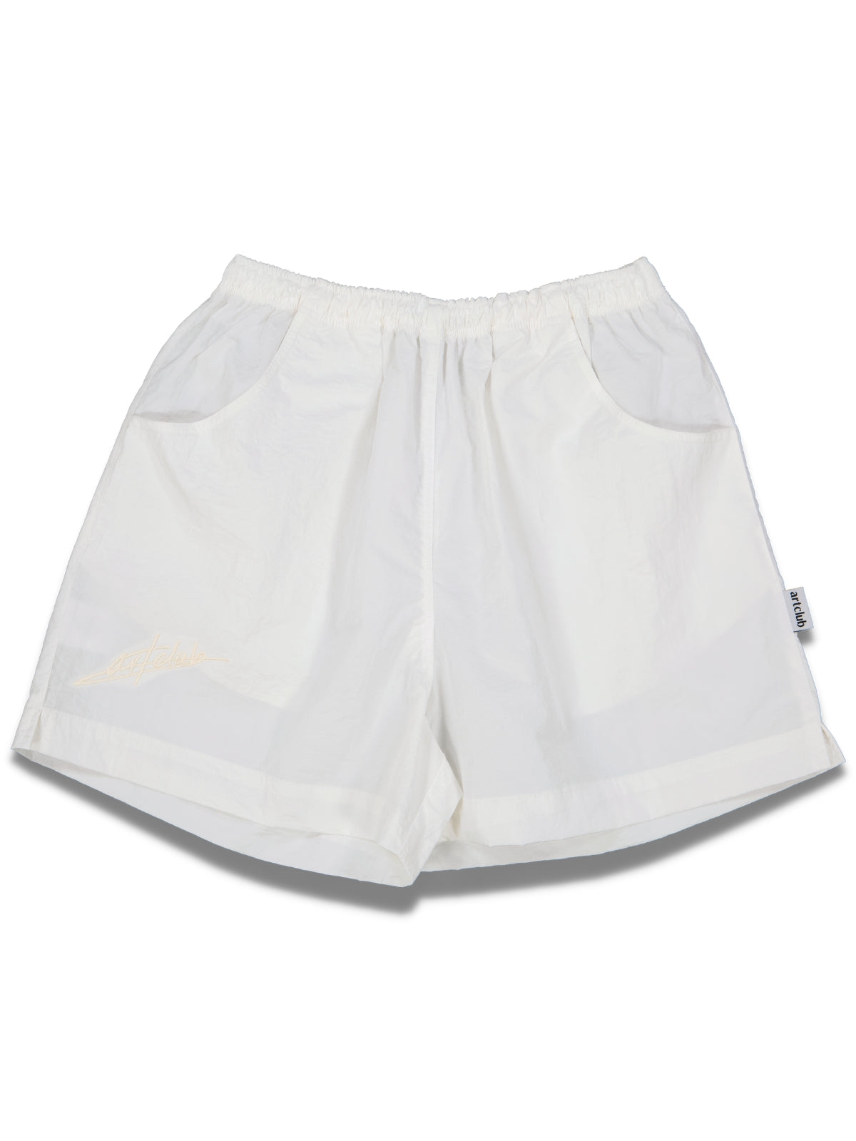 Textured Taslon Shorts - Milk