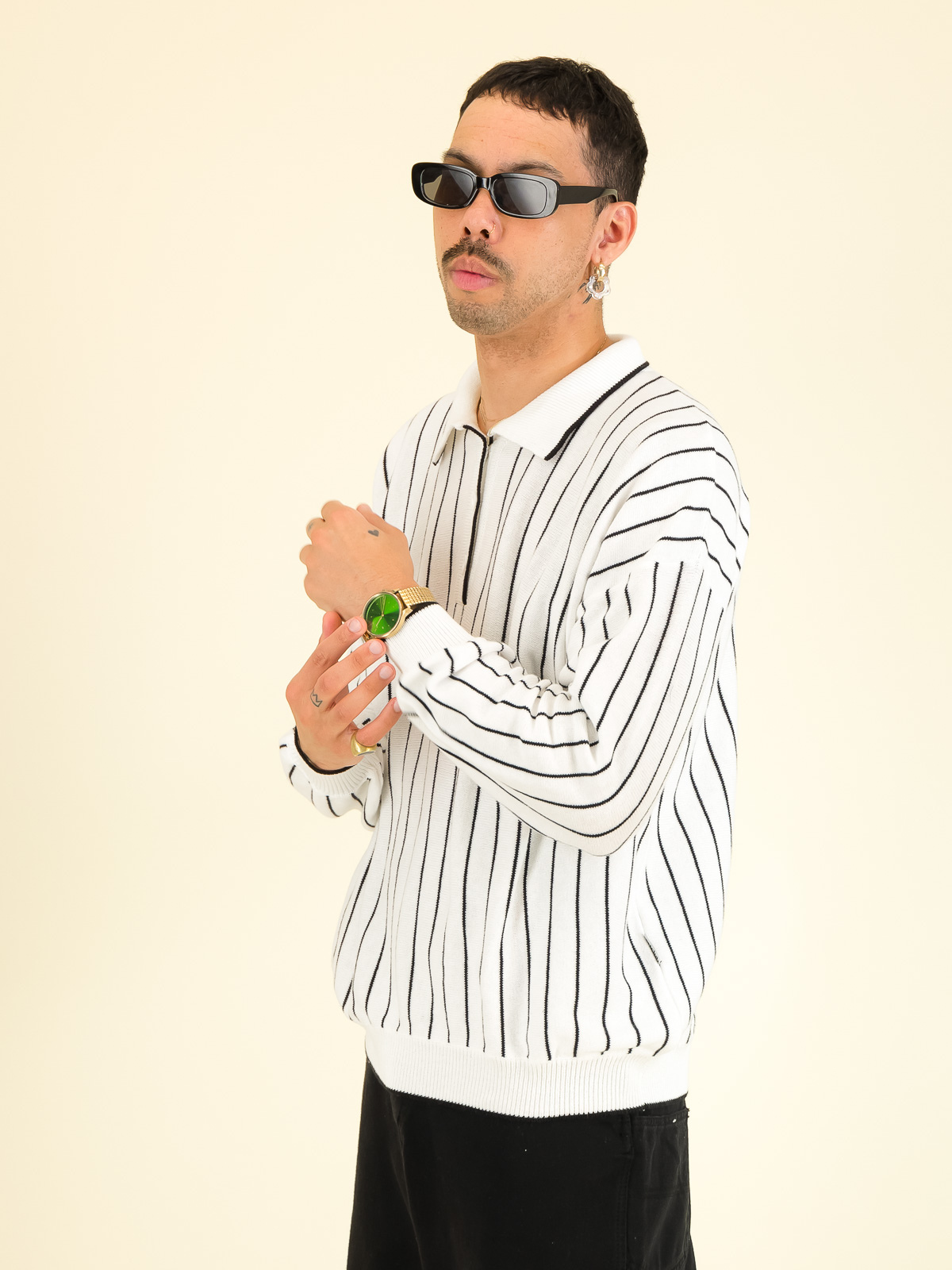 Stripe Knit Golfer