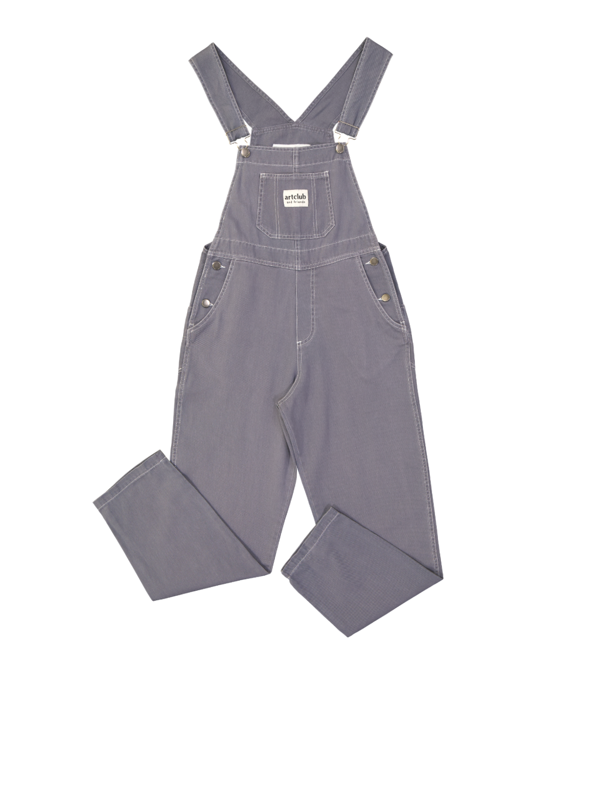 Mileage Topstitched Grey Dungaree